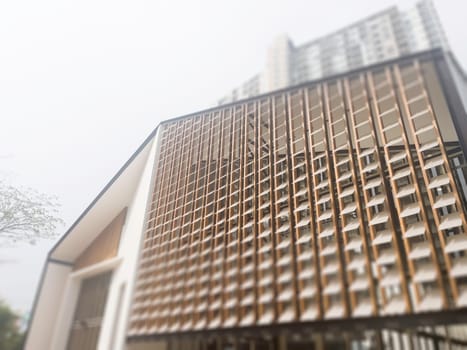 Office building housing multiple departments, stock photo
