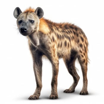 Hyena isolated on white AI generated image