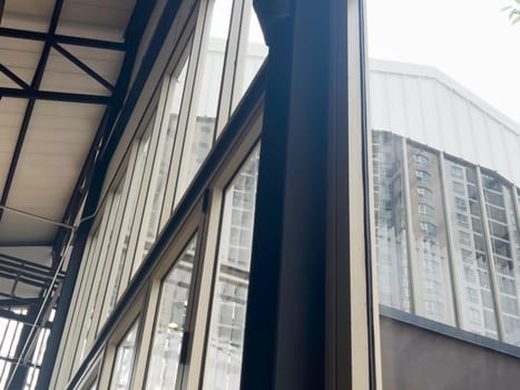 Office building housing multiple departments, stock photo