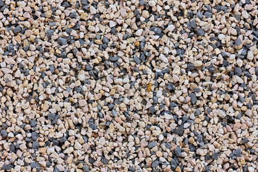 Detailed capture of small pebbles, highlighting their natural texture and intricate patterns.