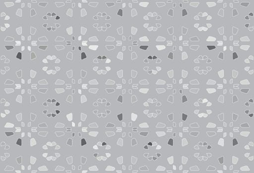Seamless 3D pattern, white background, arabic motif, east ornament, indian ornament, vector