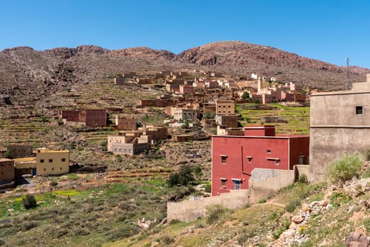 A small village in the Anti-Atlas mountains in Morocco