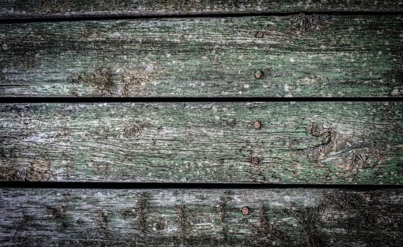 Old vintage rustic aged antique wooden sepia panel with horizontal gaps, planks and chinks