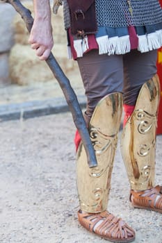 Centurion carrying the vitis or vine cane, as a symbol of his rank