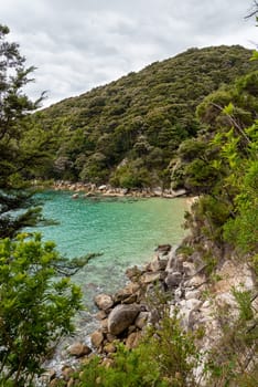 Beautiful tranquil bay at Abel Tasman National Park, New Zealand