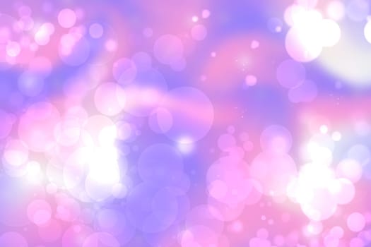 Abstract blurred fresh vivid spring summer light delicate pastel pink blue white yellow bokeh background texture with bright circular soft color lights. Beautiful backdrop illustration.