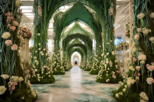 Floral motifs and Islamic decorations for Mawlid festivities