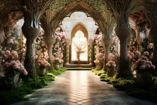 Floral motifs and Islamic decorations for Mawlid festivities