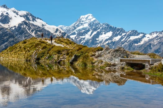 Scenic view of Mount Cook from Mueller Hut Route, Mount Cook National Park, South Island of New Zealand