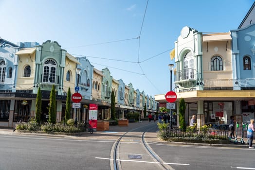 CHRISTCHURCH, NEW ZEALAND - DECEMBER 16, 2022 - New Regent Street in Christchurch, New Zealand