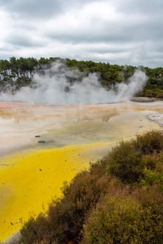 Natural wonders at Waiotapu Thermal Wonderland, Rotorua in New Zealand