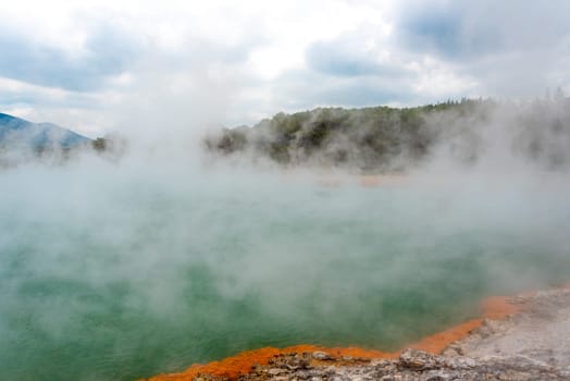 Natural wonders at Waiotapu Thermal Wonderland, Rotorua in New Zealand