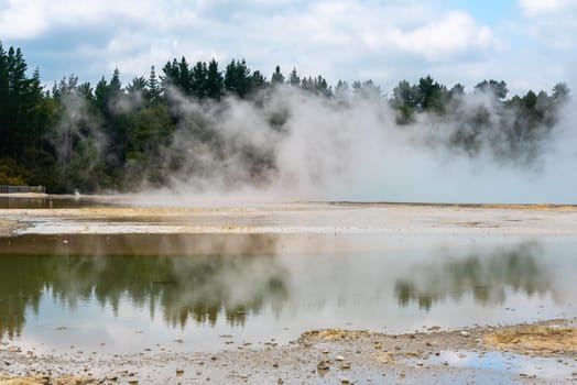 Natural wonders at Waiotapu Thermal Wonderland, Rotorua in New Zealand