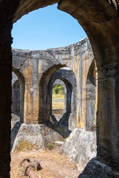 Decayed stamping battery in Karangahake, Coromandel peninsula in New Zealand