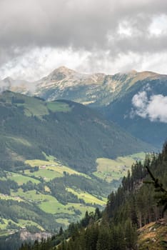 View from the valley of Krimml in the High Tauern, Austria