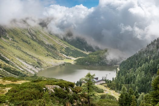 Beautiful mountain landscape of Enzingerboden near Kaprun, Austrian alps