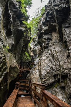 The magnificent Sigmund Thun Gorge in Kaprun, The High Tauern Alps in Austria