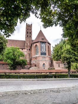 MALBORK, POLAND - SEPTEMBER 03, 2020 - Castle of the Teutonic Order in Malbork, Poland