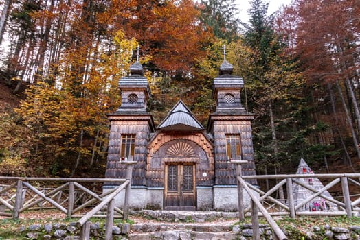 A small Russian-orthodox chapel in the Triglav National Park, built for the fallen soldiers of the Second World War, Slovenia