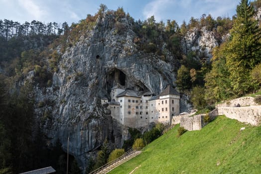 Famous medieval cave castle in Predjama, Slovenia