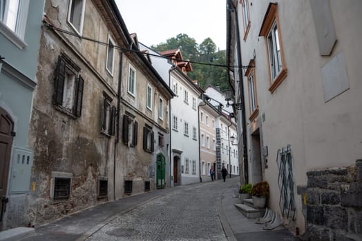 An old alleyway in downtown Ljubljana, capital city of Slovenia