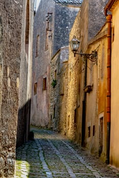Architecture of Erice in the province of Trapani, Sicily, Italy
