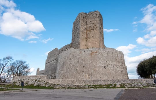 Norman Swabian Aragonese castle in Monte Sant Angelo, Gargano Peninsula in Southern Italy
