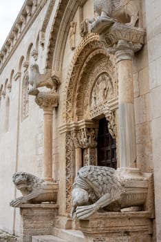 Old romanesque monastery San Leonardo di Siponto near Manfredonia, Gargano peninsula in Italy