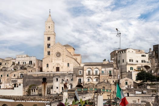 View of the cathedral of Matera in Southern Italy