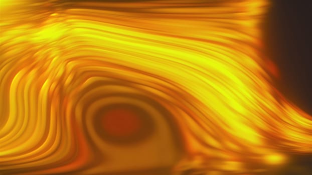 Golden wave strings. Computer generated 3d render