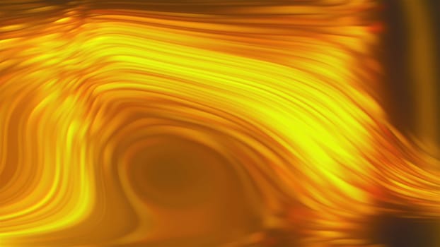 Golden wave strings. Computer generated 3d render
