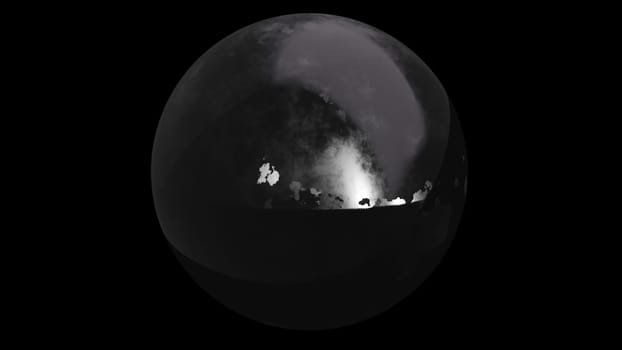 Dust metal sphere. Computer generated 3d render