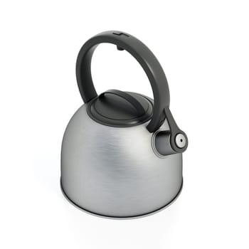 Tea kettle isolated on white background. 3D illustration.