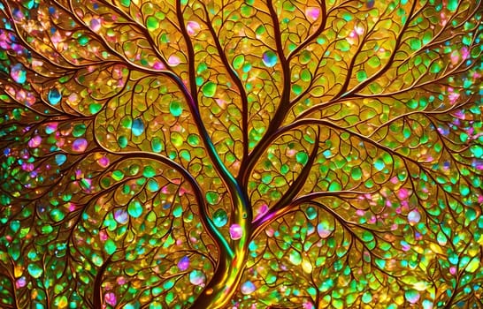 Enchanted fantasy tree branchesbackground - Generative AI
