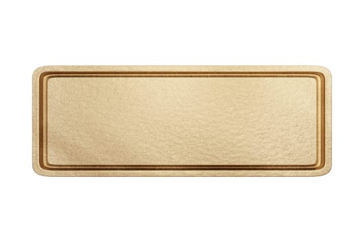 3D Illustration ,Golden glossy elegant oval design for empty emblem, medal  and gradient light effect on plate isolated on white background.