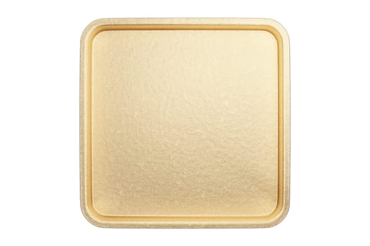 3D Illustration ,Golden glossy elegant oval design for empty emblem, medal  and gradient light effect on plate isolated on white background.