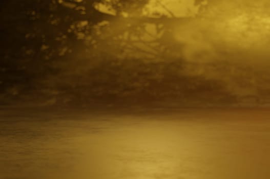 Nature Shadow  on Gold   Wall Texture Background, Suitable for Cosmetic Product Presentation Backdrop, Display, and Mock up.