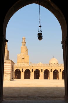 Court of the Ibn Tulun Mosque in Cairo, Egypt