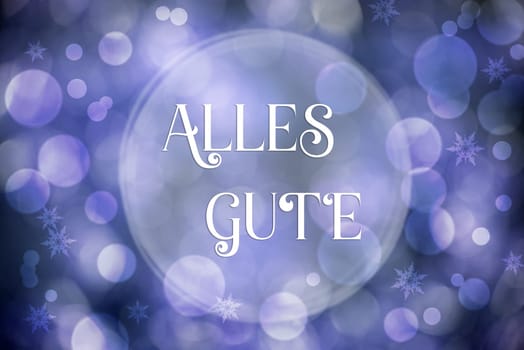Purple, Sparkling, Shiny Christmas Background With German Text Alles Gute, Which Means Best Wishes In English