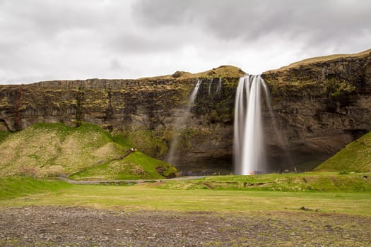 Early morning at Seljalandsfoss waterfall, Golden Circle, Iceland