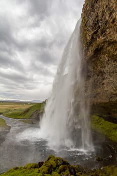 Early morning at Seljalandsfoss waterfall, Golden Circle, Iceland
