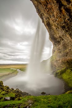 Early morning at Seljalandsfoss waterfall, Golden Circle, Iceland