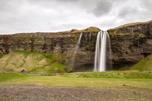 Early morning at Seljalandsfoss waterfall, Golden Circle, Iceland