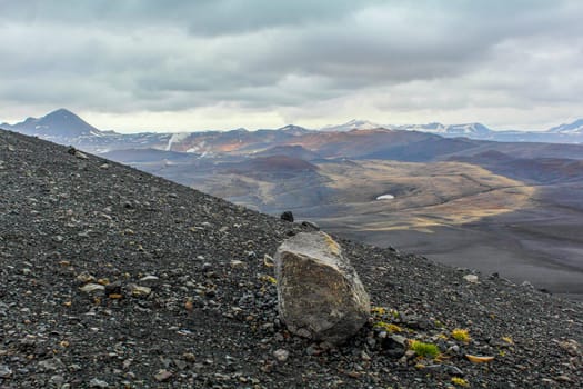 Landscape around Hverfjall crater in Myvatn, Iceland