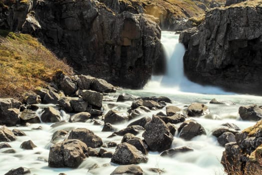 Little water cascade in the Westfjords, Iceland