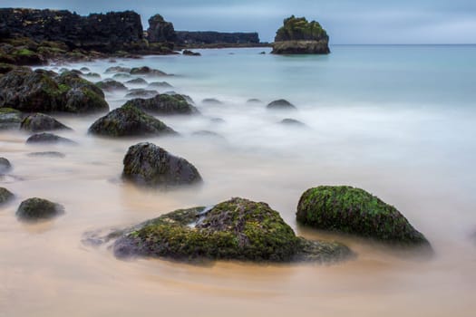 Time exposure of Atlantic coast at Snaefellsnes National Park, Iceland