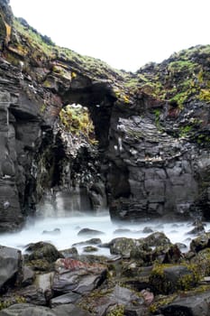 Cliff landscape of Hellnar at Snaefellsnes National Park, Iceland
