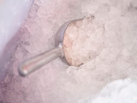 Crushed ice background. ,  concept Freshness , summer , Quench your thirst, cool down
