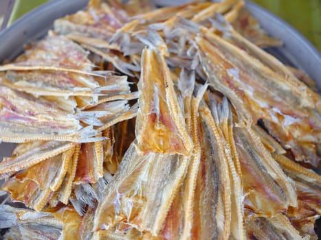 Dry sea fish on market at Rayong, Thailand