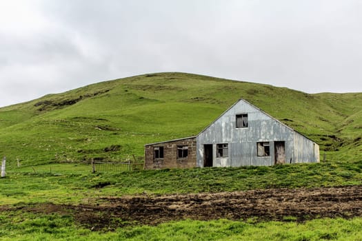 Old abandoned ghost house in South Iceland